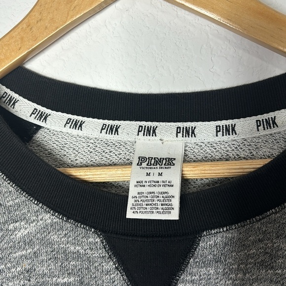Victoria’s Secret grey and black oversized PINK sweatshirt size M - Picture 2 of 5